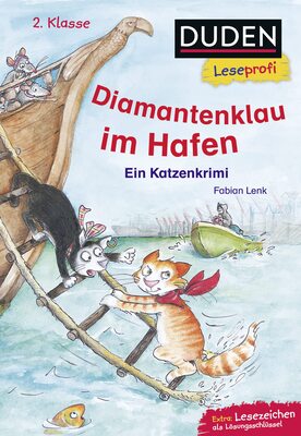 Alle Details zum Kinderbuch Duden Leseprofi – Diamantenklau im Hafen, 2. Klasse: Ein Katzenkrimi | Kinderbuch für Erstleser ab 7 Jahren und ähnlichen Büchern