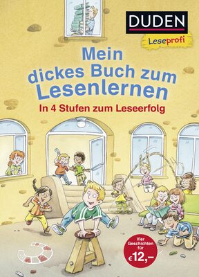 Alle Details zum Kinderbuch Duden Leseprofi – Mein dickes Buch zum Lesenlernen: In 4 Stufen zum Leseerfolg: Kinderbuch für Erstleser ab 5 Jahren | Kinderbuch für Erstleser ab 5 Jahren und ähnlichen Büchern