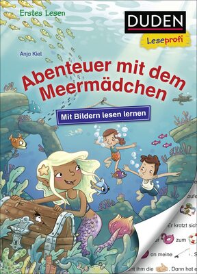 Alle Details zum Kinderbuch Duden Leseprofi – Mit Bildern lesen lernen: Abenteuer mit dem Meermädchen: Kinderbuch für Erstleser ab 4 Jahren und ähnlichen Büchern