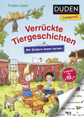 Alle Details zum Kinderbuch Duden Leseprofi – Mit Bildern lesen lernen: Verrückte Tiergeschichten: Kinderbuch für Erstleser ab 4 Jahren und ähnlichen Büchern