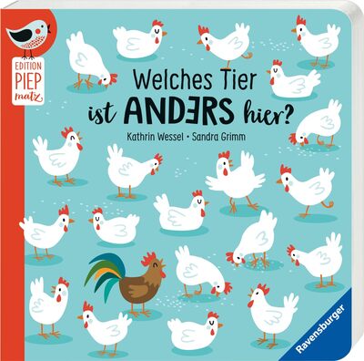 Alle Details zum Kinderbuch Welches Tier ist anders hier? – Unterschiede finden mit lustigen Tieren für Kinder ab 18 Monaten (Edition Piepmatz) und ähnlichen Büchern