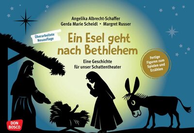 Alle Details zum Kinderbuch Ein Esel geht nach Bethlehem: Eine Geschichte für unser Schattentheater. Fertige Figuren zum Spielen und Erzählen. Weihnachtsgeschichte für Kinder ab ... und Figuren für unser Schattentheater) und ähnlichen Büchern