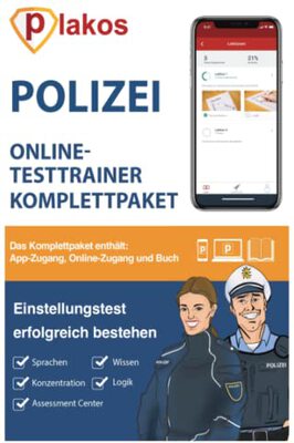 Einstellungstest Polizei: 1.200 Eignungstest-Aufgaben mit Lösungen | Auswahlverfahren mittlerer und gehobener Dienst | Bewerbung, Sporttest, ... Allgemeinwissen, Konzentration bei Amazon bestellen