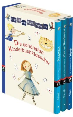 Alle Details zum Kinderbuch Erst ich ein Stück, dann du - Die schönsten Kinderbuchklassiker: 3 Bände im Schuber: Heidi / Pinocchio / Alice im Wunderland - Für das gemeinsame ... Stück... Klassiker für Leseanfänger, Band 8) und ähnlichen Büchern