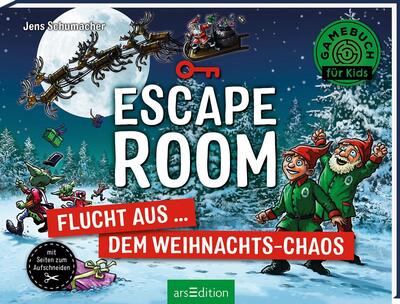 Escape Room – Flucht aus dem Weihnachts-Chaos: Mit Seiten zum Aufschneiden | Escape-Krimi für Kinder mit vielen spannenden Rätseln bei Amazon bestellen