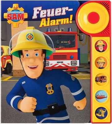 Alle Details zum Kinderbuch Feuerwehrmann Sam - Feuer-Alarm! - Soundbuch - Pappbilderbuch mit Alarmknopf und 5 spannenden Geräuschen für Kinder ab 3 Jahren und ähnlichen Büchern