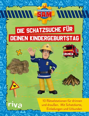 Alle Details zum Kinderbuch Feuerwehrmann Sam – Die Schatzsuche/Schnitzeljagd für deinen Kindergeburtstag: 10 Rätselstationen für drinnen und draußen. Mit Schatzkarte, Einladungen und Urkunden. Für Kinder ab 4 Jahren und ähnlichen Büchern