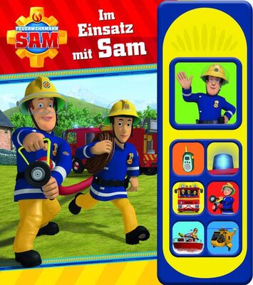 Alle Details zum Kinderbuch Feuerwehrmann Sam - Im Einsatz mit Sam - Pappbilderbuch mit 7 Sounds und ähnlichen Büchern