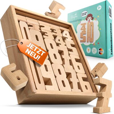 Alle Details zum Kinderbuch Filapen mathematisches Montessori Spielzeug I 62 Holz Bausteine aus Buche I Pädagogisches Lernspielzeug für die Einschulung I Motorikspielzeug ab 4 Jahren und ähnlichen Büchern