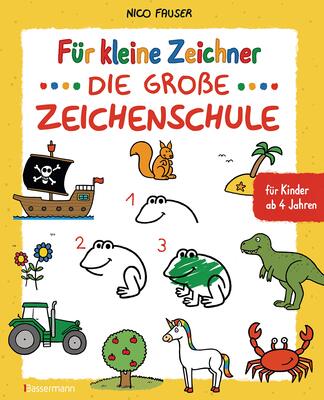 Alle Details zum Kinderbuch Für kleine Zeichner - Die große Zeichenschule. Zeichnen lernen für Kinder ab 4 Jahren. Mit Erfolgsgarantie!: Über 100 Motive: Tiere, Fahrzeuge, ... Dinosaurier, Piraten zeichnen u.v.m. und ähnlichen Büchern