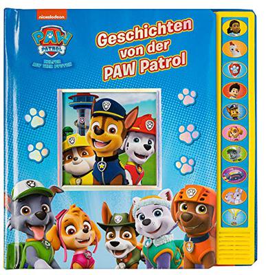 Alle Details zum Kinderbuch Geschichten von der PAW Patrol - Vorlese-Pappbilderbuch mit 10 lustigen Geräuschen für Kinder ab 3 Jahren und ähnlichen Büchern