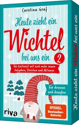 Alle Details zum Kinderbuch Heute zieht ein Wichtel bei uns ein 2: Das Kartenset mit noch mehr neuen Aufgaben, Streichen und Aktionen für drinnen und draußen. Familien-Spaß für Advent und Weihnachten und ähnlichen Büchern