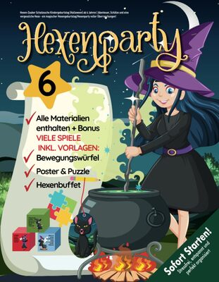 Hexen-Zauber Schatzsuche Kindergeburtstag (Halloween) ab 6 Jahren: Abenteuer, Schätze und eine vergessliche Hexe - ein magischer Hexengeburtstag/Hexenparty voller Überraschungen! (Bravo Schatzsuche) bei Amazon bestellen