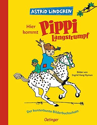 Alle Details zum Kinderbuch Hier kommt Pippi Langstrumpf. Der kunterbunte Bilderbuchschatz und ähnlichen Büchern