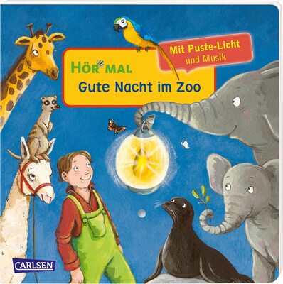 Alle Details zum Kinderbuch Hör mal (Soundbuch): Mach mit - Pust aus: Gute Nacht im Zoo: Zum Hören, Auspusten und Mitmachen ab 2 Jahren. Mit Puste-Licht, Tierlauten, Musik und Sprache und ähnlichen Büchern