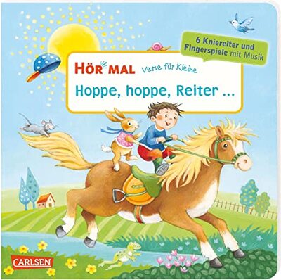 Alle Details zum Kinderbuch Hör mal (Soundbuch): Verse für Kleine: Hoppe, hoppe, Reiter ...: Zum Hören, Schauen und Mitmachen ab 18 Monaten. Beliebte Kniereiter und Fingerspiele mit Musik und Spielanleitungen und ähnlichen Büchern