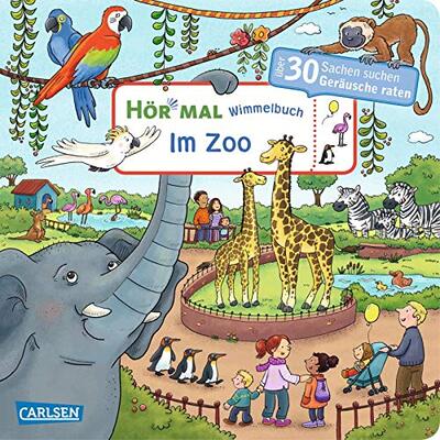 Alle Details zum Kinderbuch Hör mal (Soundbuch): Wimmelbuch: Im Zoo: Zum Hören, Suchen und Mitraten ab 2,5 Jahren. Ein wimmeliger Mitmachspaß und ähnlichen Büchern