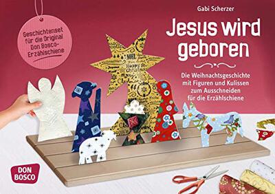 Alle Details zum Kinderbuch Jesus wird geboren. Die Weihnachtsgeschichte mit Figuren und Kulissen zum Ausschneiden für die Erzählschiene (Geschichten und Figuren für die Erzählschiene) und ähnlichen Büchern