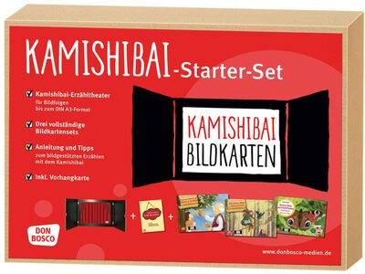 Alle Details zum Kinderbuch Kamishibai-Starter-Set zum Angebotspreis: Komplettes Erzähltheater + 3 Bildkartensets + Anleitung für den schnellen Einstieg. Geeignet für Kinder von ... (Zubehör für das Erzähltheater Kamishibai) und ähnlichen Büchern