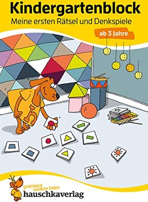 Alle Details zum Kinderbuch Kindergartenblock ab 3 Jahre - Meine ersten Rätsel und Denkspiele: Bunter Rätselblock - Sinnvolle Beschäftigung die Spaß macht (Übungshefte und -blöcke für Kindergarten und Vorschule, Band 616) und ähnlichen Büchern