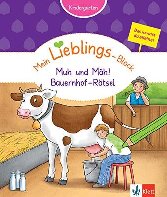Alle Details zum Kinderbuch Klett Mein Lieblings-Block Auf dem Bauernhof: Bauernhof-Rätsel für den Kindergarten ab 3 Jahre und ähnlichen Büchern