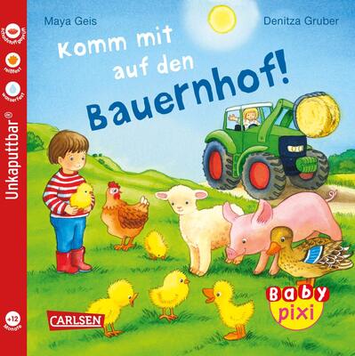 Alle Details zum Kinderbuch Baby Pixi (unkaputtbar) 61: Komm mit auf den Bauernhof!: Unzerstörbares Baby-Buch ab 12 Monaten rund um den Bauernhof – auch als Badebuch geeignet (61) und ähnlichen Büchern