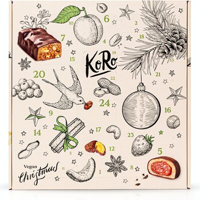 KoRo - Veganer Adventskalender 2023 - 24 rein pflanzliche Leckereien - Süße und salzige Snacks - Abwechslungsreiche Weihnachtszeit bei Amazon bestellen