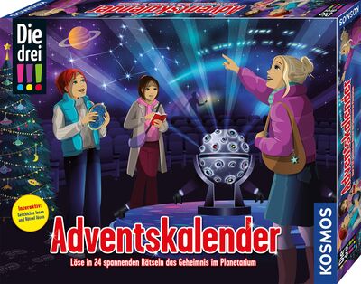 Kosmos 632649 The Three Advent Calendar 2025, Solve the Secret in the Planetarium in 24 Puzzles, with 24 Detective Gimmicks, Toy Advent Calendar for Children from 8 Years, The Three Exclamation Marks bei Amazon bestellen