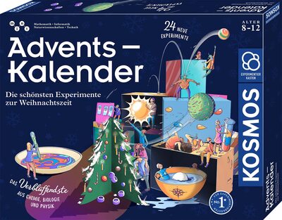 Alle Details zum Kinderbuch KOSMOS 661076 Experimentierkasten Adventskalender, Die schönsten Experimente zur Weihnachtszeit, in 5 Min, für Kinder ab 8-12 Jahre, Spielzeug-Adventskalender, Science Adventskalender und ähnlichen Büchern