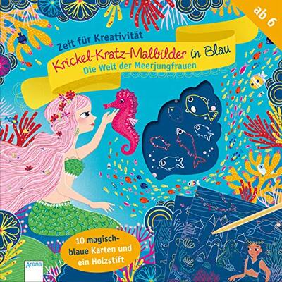 Krickel-Kratz-Malbilder in Blau. Die Welt der Meerjungfrauen: Zeit für Kreativität bei Amazon bestellen
