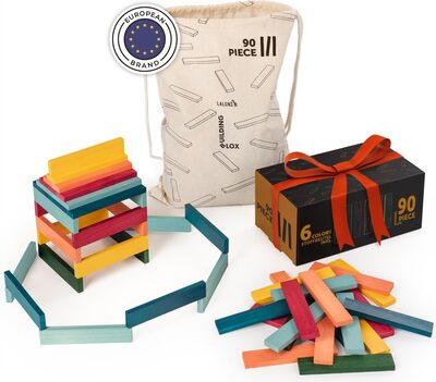 Alle Details zum Kinderbuch Laleni Wooden Building Blocks Colourful Pack of 90 Pine - Building Blocks Colourful Wood - Wooden Blocks for Children - Wooden Blocks for Playing + Bag - Wooden Toys - Building Blocks - Wooden Sticks und ähnlichen Büchern