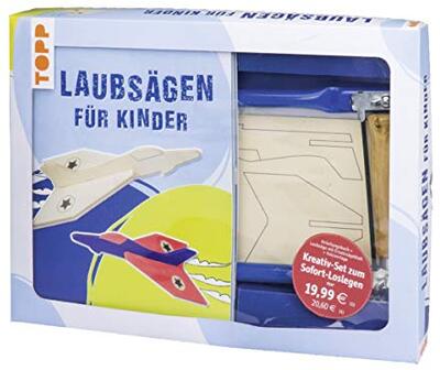 Alle Details zum Kinderbuch Kreativ-Set Laubsägen für Kinder: Buch mit Laubsäge und 2 Sägeblättern, Furniersperrholz mit vorgedrucktem Fliegermotiv und Gummiband für den Flieger (Buch plus Material) und ähnlichen Büchern