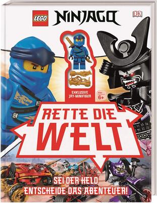 Alle Details zum Kinderbuch LEGO® NINJAGO® Rette die Welt: Sei der Held Entscheide das Abenteuer! Mit exklusiver Minifigur und ähnlichen Büchern