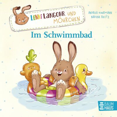 Alle Details zum Kinderbuch Lenni Langohr und Möhrchen im Schwimmbad: Mit Hase Lenni Langohr einen Ausflug ins Schwimmbad machen und spielerisch den Wortschatz fördern, für Kinder ab 2 Jahren und ähnlichen Büchern
