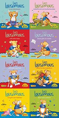 Alle Details zum Kinderbuch Pixi-8er-Set 219: Leo Lausemaus (8x1 Exemplar) (219): Leo Lausemaus lernt schwimmen; Leo Lausemaus will nicht teilen; Leo Lausemaus will nicht zum ... Großeltern; Leo Lesemaus - Lili geht au... und ähnlichen Büchern