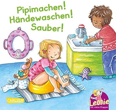 Alle Details zum Kinderbuch Leonie: Pipimachen! Händewaschen! Sauber!: Ein Pappbilderbuch über wichtige Entwicklungsschritte für Kinder ab 1 Jahr und ähnlichen Büchern