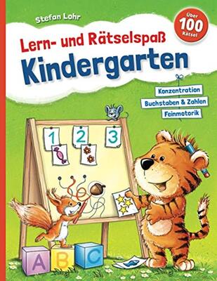 Alle Details zum Kinderbuch Lern- und Rätselspaß Kindergarten: Konzentration, Feinmotorik, Buchstaben, Zahlen, Logik, Malen und ähnlichen Büchern