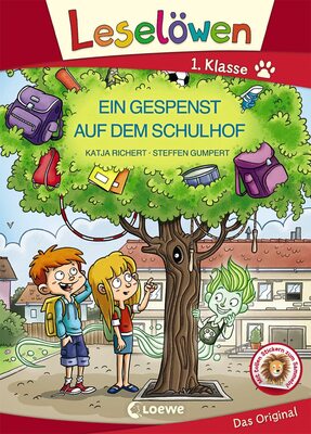 Alle Details zum Kinderbuch Leselöwen 1. Klasse - Ein Gespenst auf dem Schulhof (Großbuchstabenausgabe): Erstlesebuch für Kinder ab 6 Jahren und ähnlichen Büchern