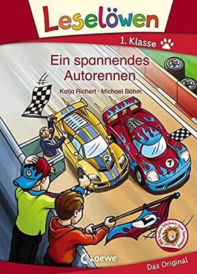 Alle Details zum Kinderbuch Leselöwen 1. Klasse - Ein spannendes Autorennen: Erstlesebuch für Kinder ab 6 Jahre und ähnlichen Büchern
