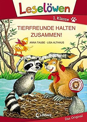 Alle Details zum Kinderbuch Leselöwen 1. Klasse - Tierfreunde halten zusammen!: Erstlesebuch für Kinder ab 6 Jahre - Mit Großbuchstaben für Leseanfänger und ähnlichen Büchern
