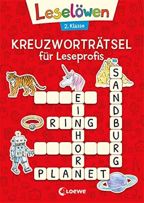 Alle Details zum Kinderbuch Leselöwen Kreuzworträtsel für Leseprofis - 2. Klasse (Rot) (Leselöwen Rätselwelt) und ähnlichen Büchern