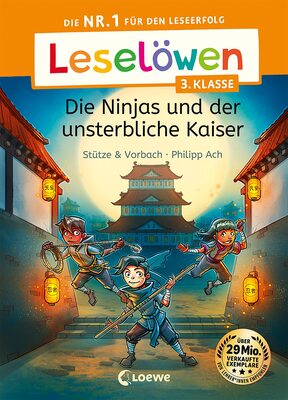 Alle Details zum Kinderbuch Leselöwen 3. Klasse - Die Ninjas und der unsterbliche Kaiser: Die Nr. 1 für den Leseerfolg - Mit Leselernschrift ABeZeh - Lesespaß für Kinder ab 8 Jahren und ähnlichen Büchern