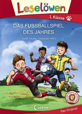 Alle Details zum Kinderbuch Leselöwen 1. Klasse - Das Fußballspiel des Jahres (Großbuchstabenausgabe): Erstlesebuch für Fußballfans ab 6 Jahren und ähnlichen Büchern