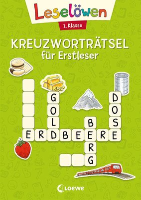 Alle Details zum Kinderbuch Leselöwen Kreuzworträtsel für Erstleser - 1. Klasse (Hellgrün): Rätselbuch zum Lesenlernen für Kinder ab 6 Jahre (Leselöwen Rätselwelt) und ähnlichen Büchern