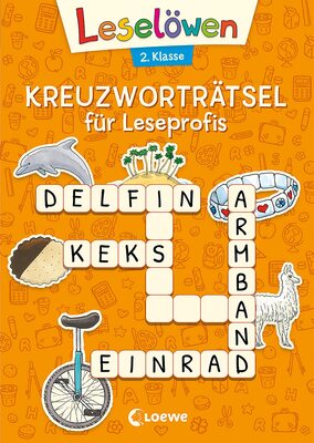 Alle Details zum Kinderbuch Leselöwen Kreuzworträtsel für Leseprofis - 2. Klasse (Orange) (Leselöwen Rätselwelt) und ähnlichen Büchern