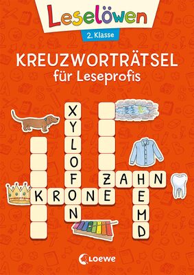 Alle Details zum Kinderbuch Leselöwen Kreuzworträtsel für Leseprofis - 2. Klasse (Rotorange): Rätselbuch zum Lesenlernen für Kinder ab 7 Jahre (Leselöwen Rätselwelt) und ähnlichen Büchern