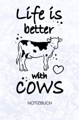 Alle Details zum Kinderbuch Life is Better with Cows: Kuhbauer Notizbuch A5 Kariert - 120 Seiten KARO - Landwirt Geschenk - Geschenkidee Bauer Notizheft - Ich liebe Kühe Notizblock Kuhhalter und ähnlichen Büchern