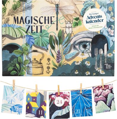 Alle Details zum Kinderbuch Magische Zeit - Organic Seed Advent Calendar - Wonderful Herbal World - 24 Advent Calendar Bags Made of Paper Filled with Organic Herb Seed Bags und ähnlichen Büchern