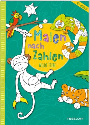 Alle Details zum Kinderbuch Malen nach Zahlen. Wilde Tiere: Mit ausklappbarer Farbtafel. Ab 4 Jahren und ähnlichen Büchern