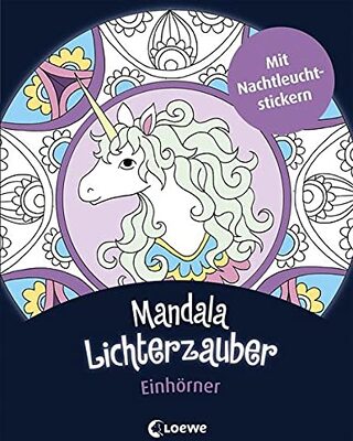 Alle Details zum Kinderbuch Mandala-Lichterzauber - Einhörner: Beschäftigungsbuch mit Nachtleuchtstickern für Kinder ab 6 Jahre und ähnlichen Büchern